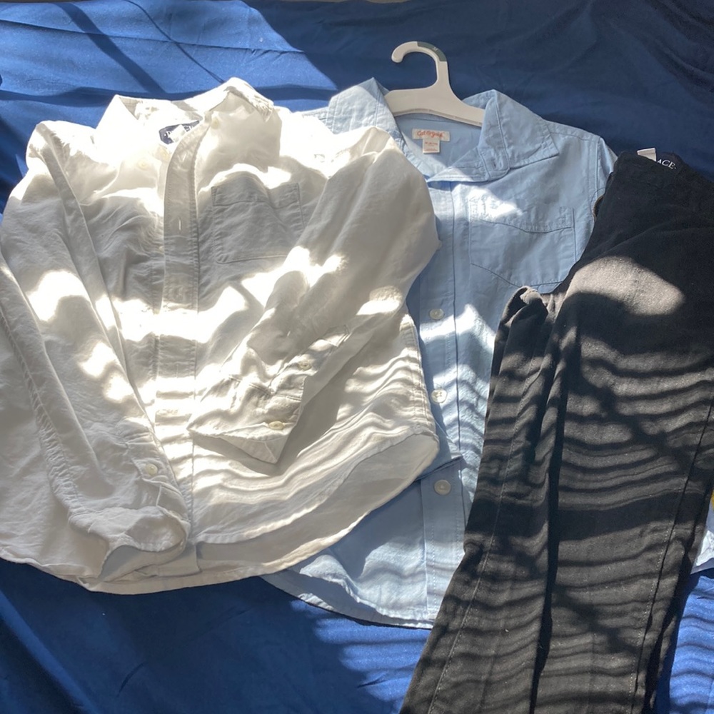 Boys dress shirts and pair of pants